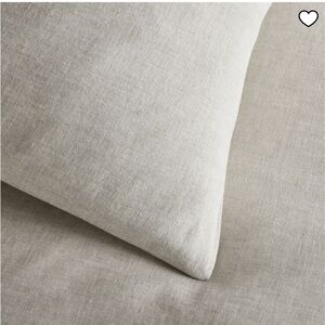 NWOT West Elm European Flax Euro Sham in natural flax, set of 2